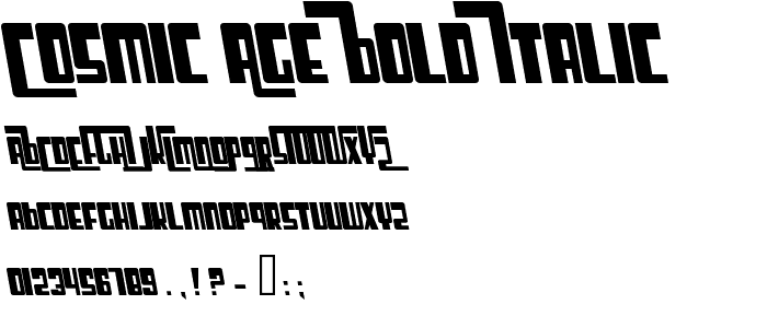 Cosmic Age Bold Italic font